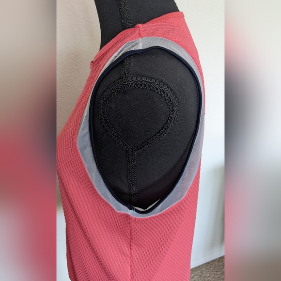 Lucky in Love Coral Tennis Tank, size medium - Picture 4 of 4